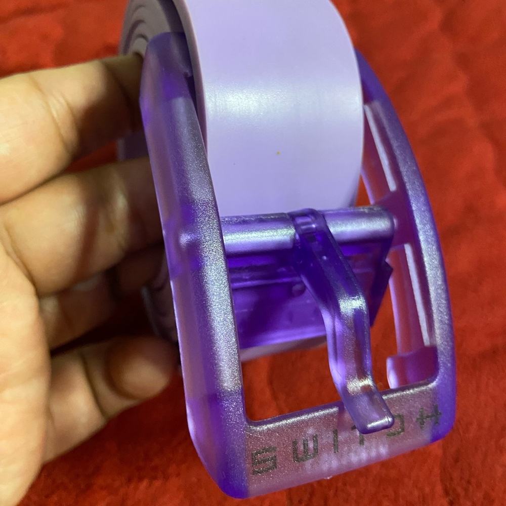 SWITCH Purple Jelly Bean Silicone Belt